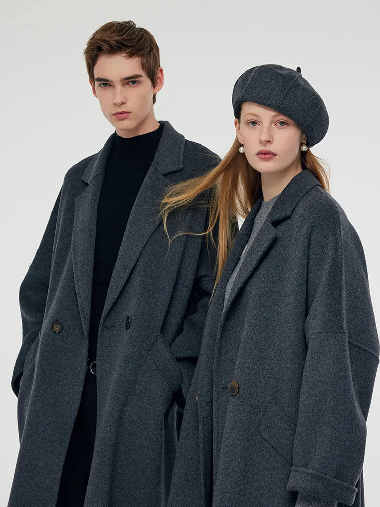 100% Wool Longline Unisex Overcoat