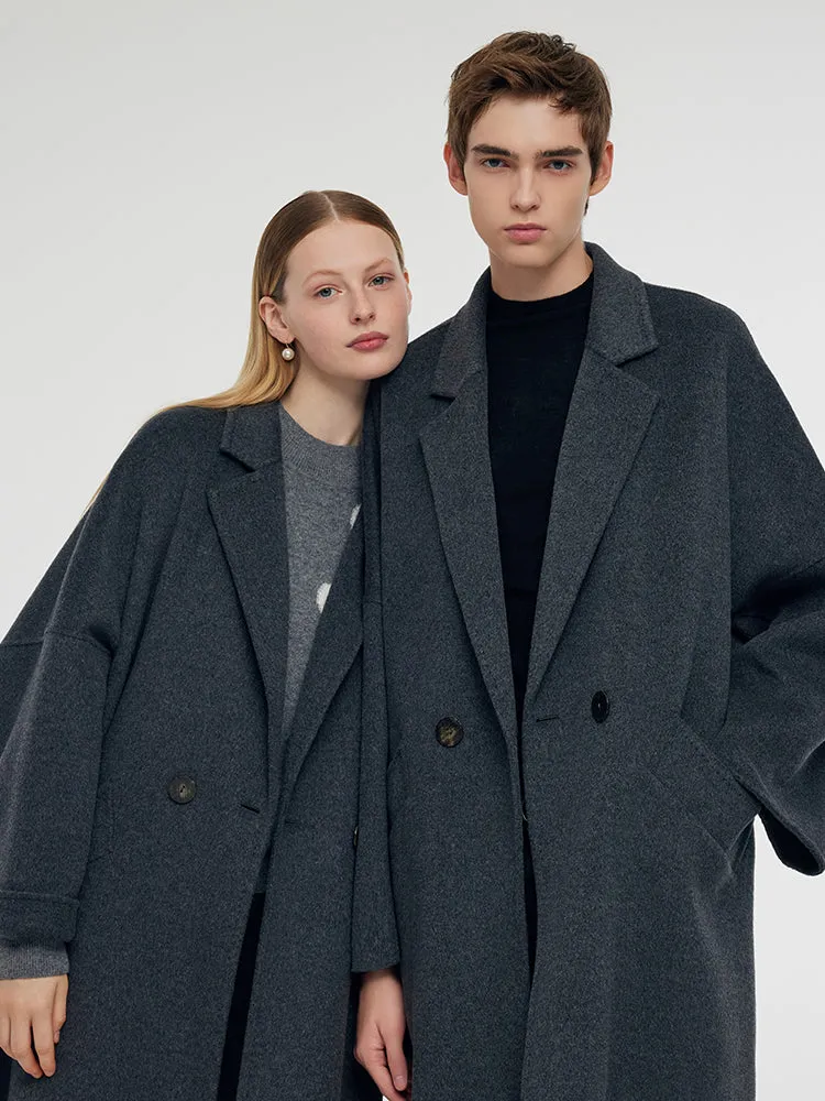 100% Wool Longline Unisex Overcoat