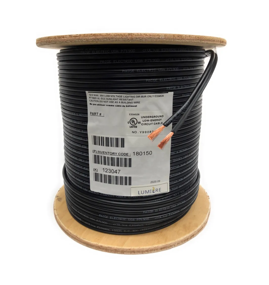 12/2 AWG 500Ft High Quality Copper Wire Cable Direct Burial for Outdoor Landscape Lighting