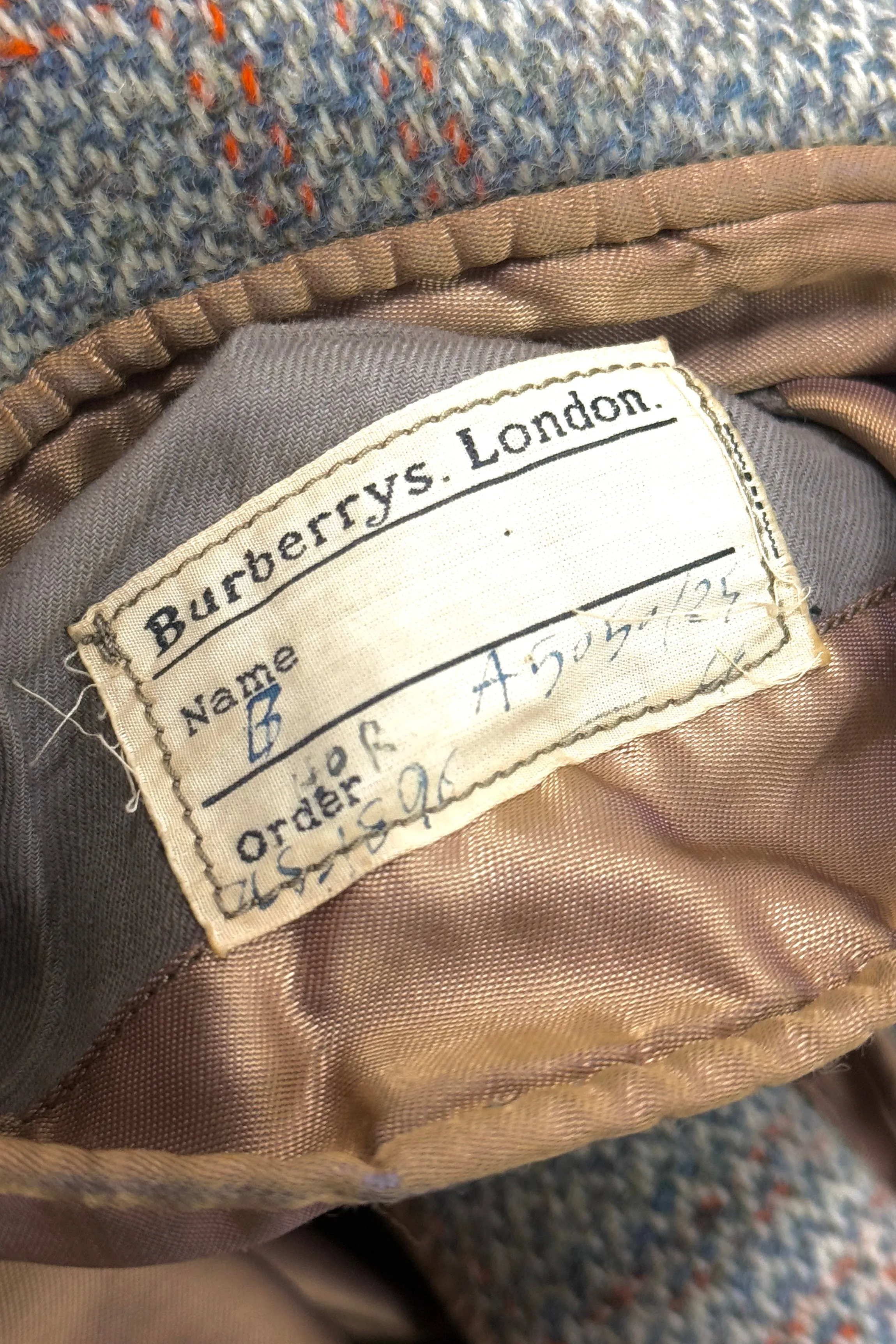 1920’S BURBERRY’S OF LONDON MADE IN ENGLAND TWEED OVERCOAT LARGE