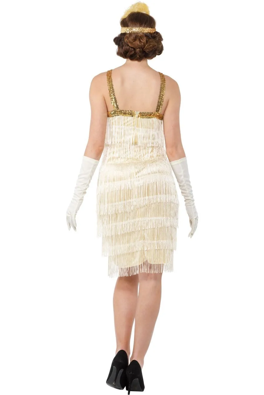 1920s Ivory Flapper Costume for Women