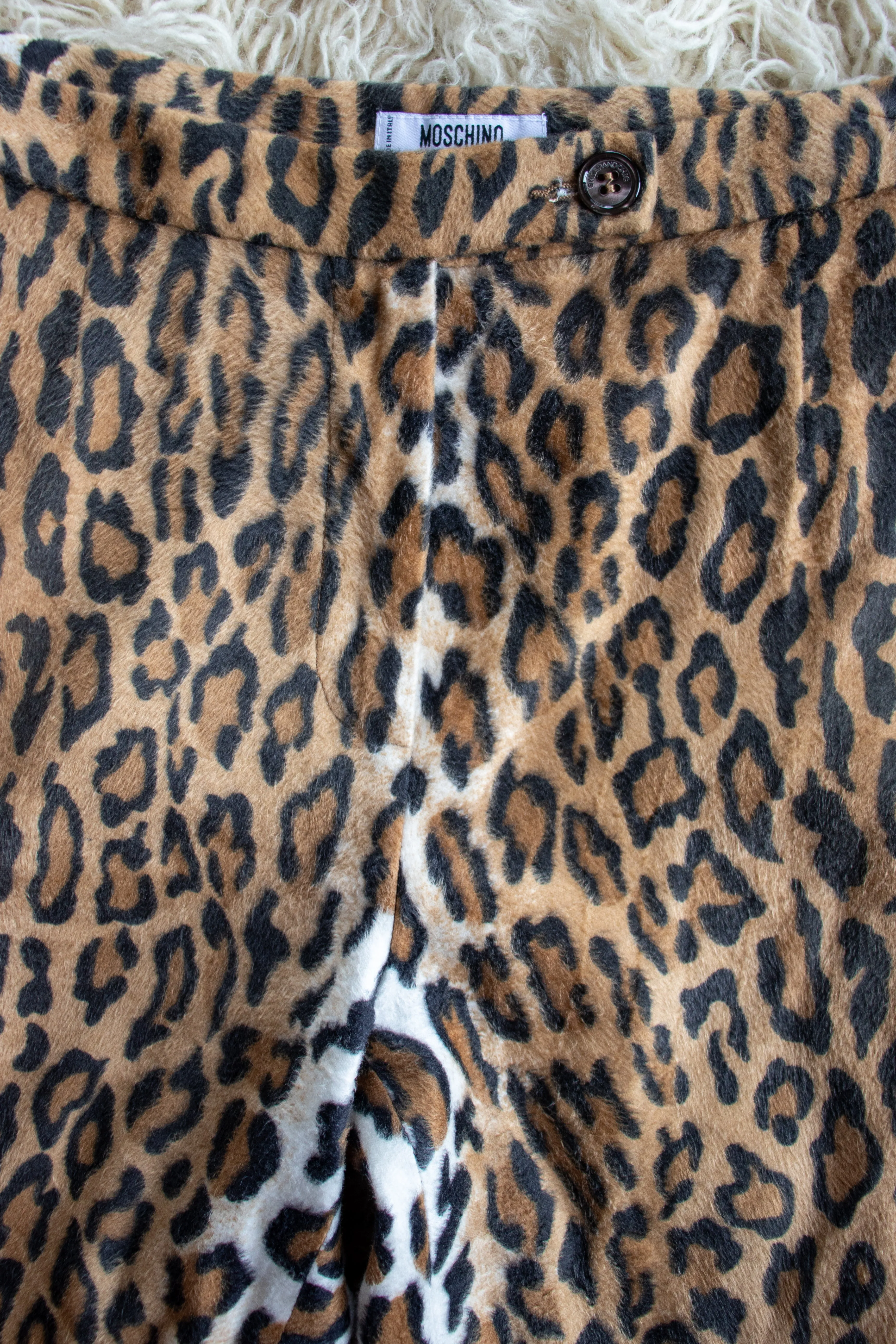 90s Moschino Leopard Print Trousers