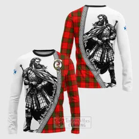 Adair Tartan Clan Crest Long Sleeve T-Shirt with Highlander Warrior Celtic Style