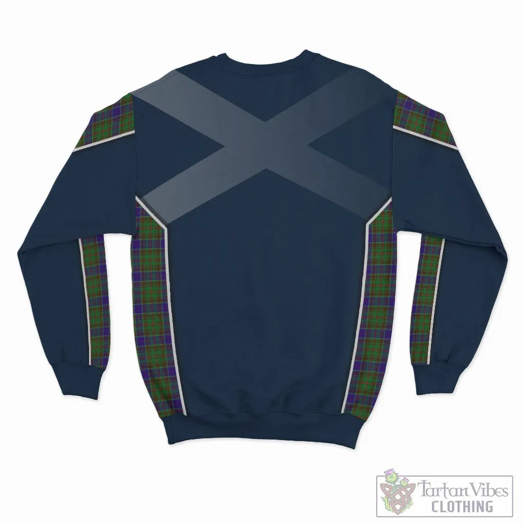 Adam Tartan Sweatshirt with Family Crest and Scottish Thistle Vibes Sport Style