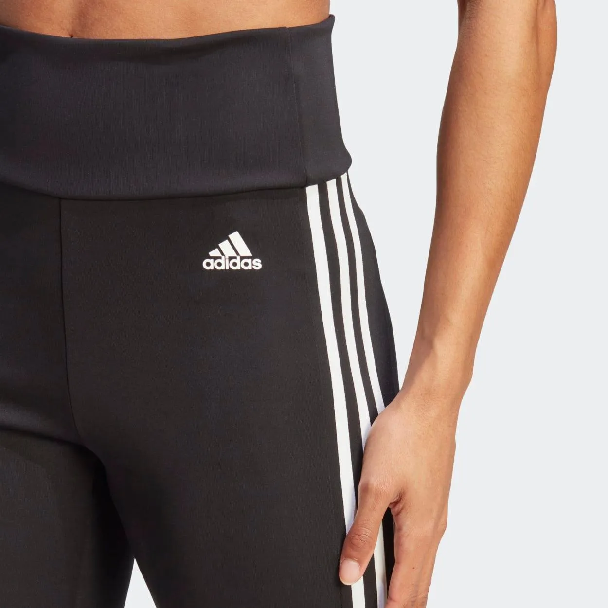 adidas Womens Designed To Move High-Rise 3-Stripes ¾ Sport Leggings