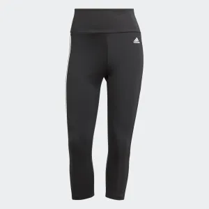 adidas Womens Designed To Move High-Rise 3-Stripes ¾ Sport Leggings