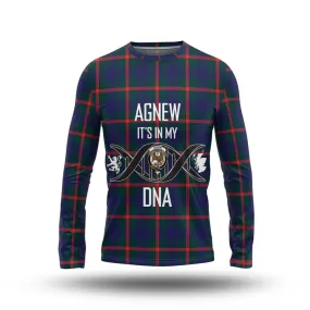 Agnew Tartan Long Sleeve T-Shirt with Family Crest DNA In Me Style