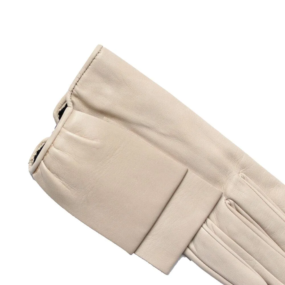 Alabama 3 - Women's  Silk Lined Leather Gloves with Bow Detail