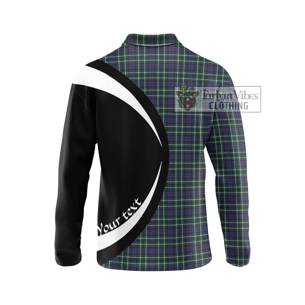 Allardice Tartan Long Sleeve Polo Shirt with Family Crest Circle Style