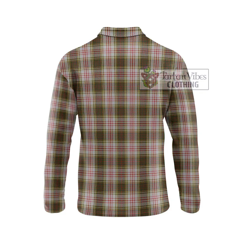 Anderson Dress Tartan Long Sleeve Polo Shirt with Family Crest DNA In Me Style