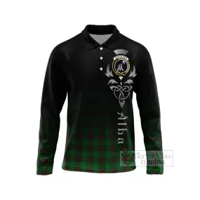 Anstruther Tartan Long Sleeve Polo Shirt Featuring Alba Gu Brath Family Crest Celtic Inspired