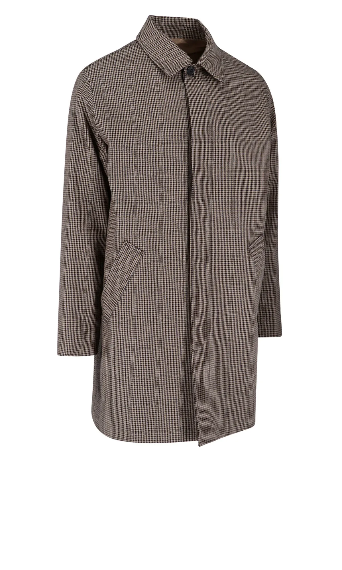 A.P.C. Check-Printed Single-Breasted Overcoat