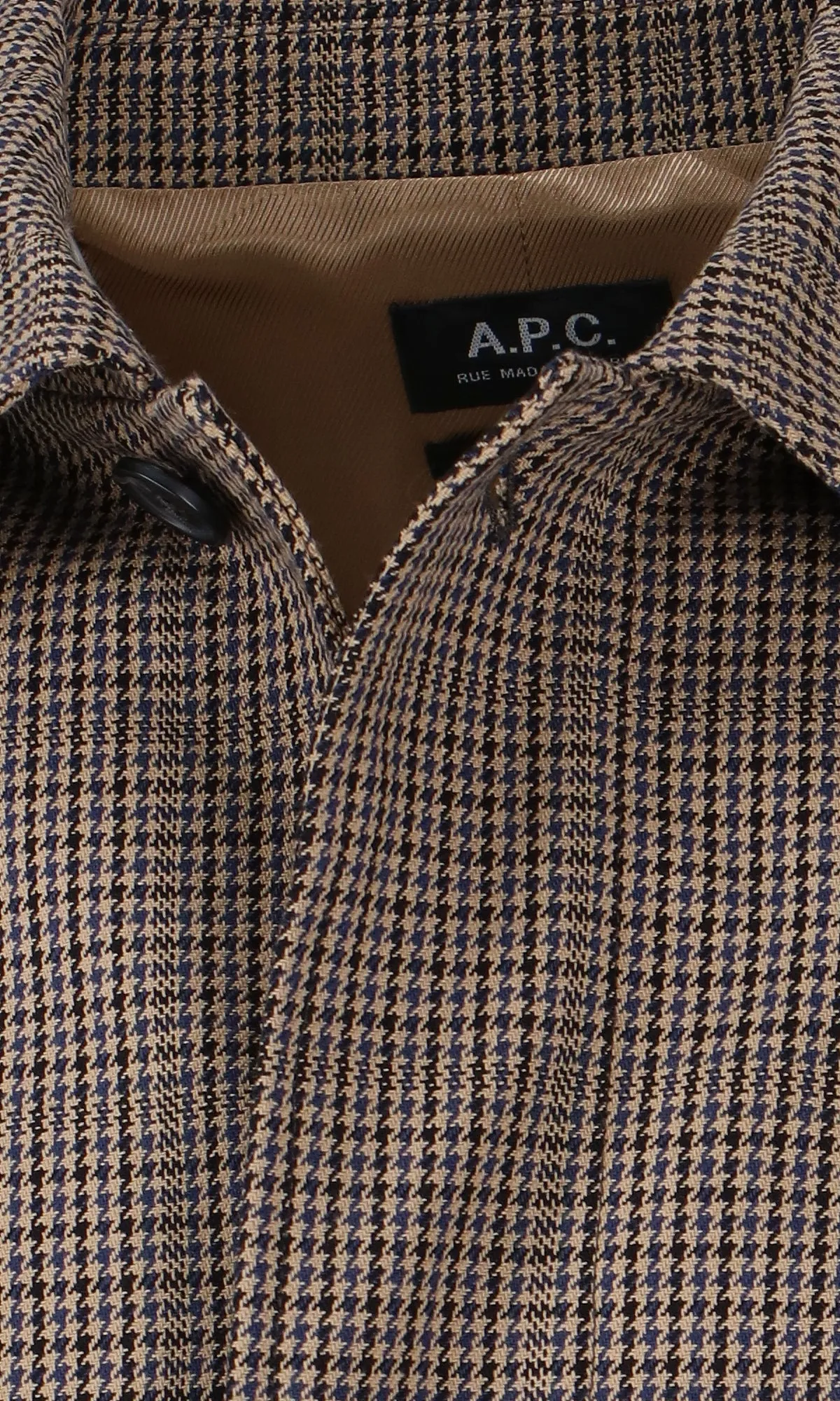 A.P.C. Check-Printed Single-Breasted Overcoat