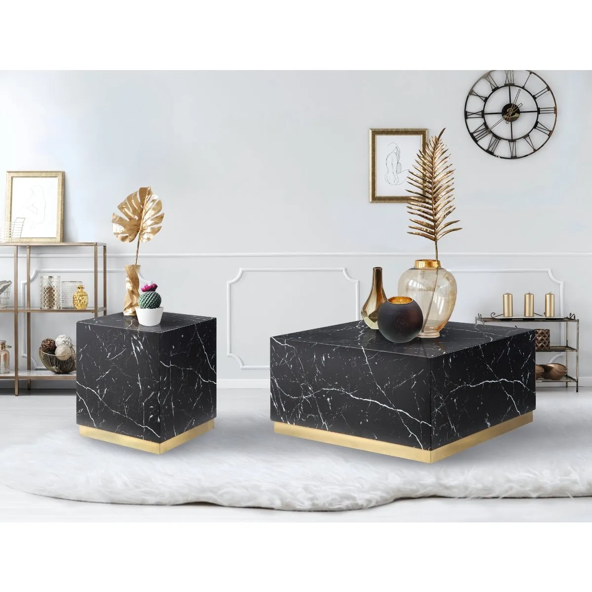 Astraia Black End Table