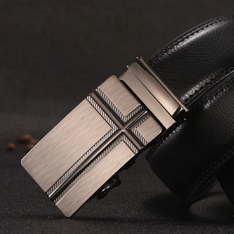 Automatic Leather Buckle Belt Leisure Business Jaguar Pants Belt