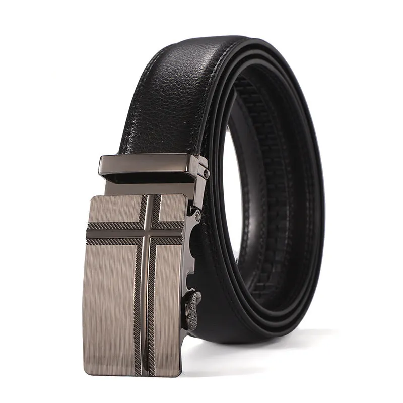 Automatic Leather Buckle Belt Leisure Business Jaguar Pants Belt