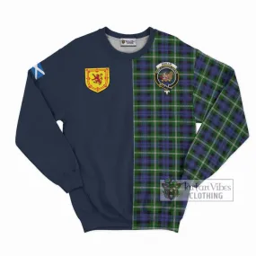 Baillie (Bailey) Tartan Sweatshirt Alba with Scottish Lion Royal Arm Half Style