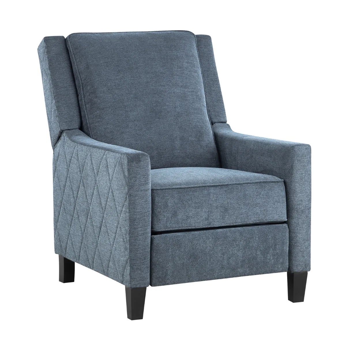 Banks II Self-Reclining Armchair in Blue Textured Fabric