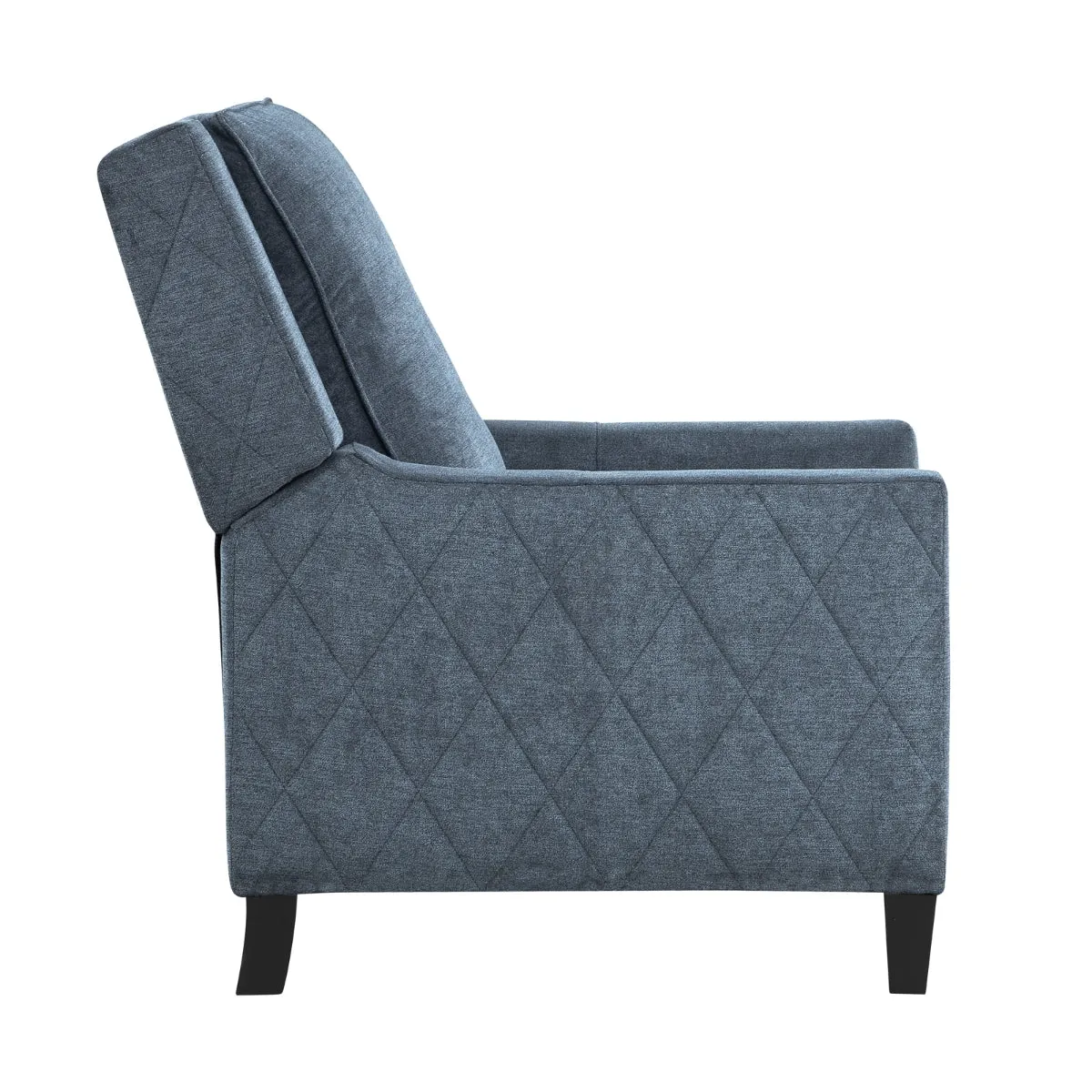 Banks II Self-Reclining Armchair in Blue Textured Fabric