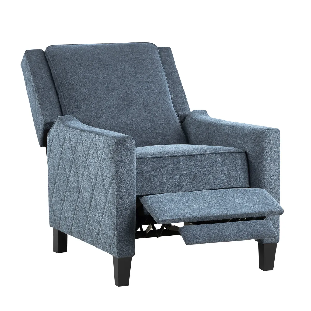 Banks II Self-Reclining Armchair in Blue Textured Fabric