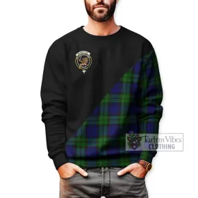 Bannatyne Tartan Sweatshirt with Family Crest and Military Logo Style