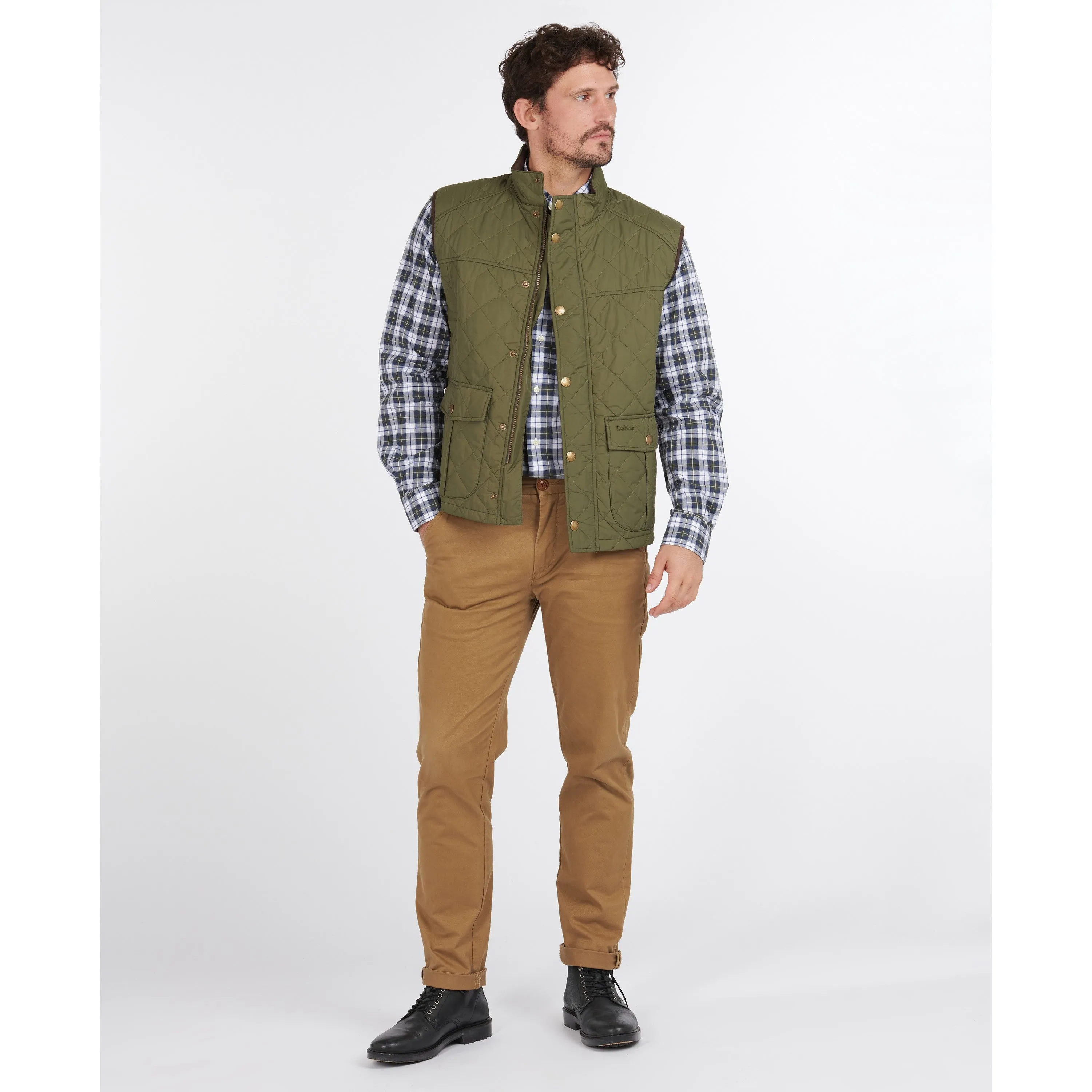 Barbour Explorer Mens Quilt Gilet - Mid Olive