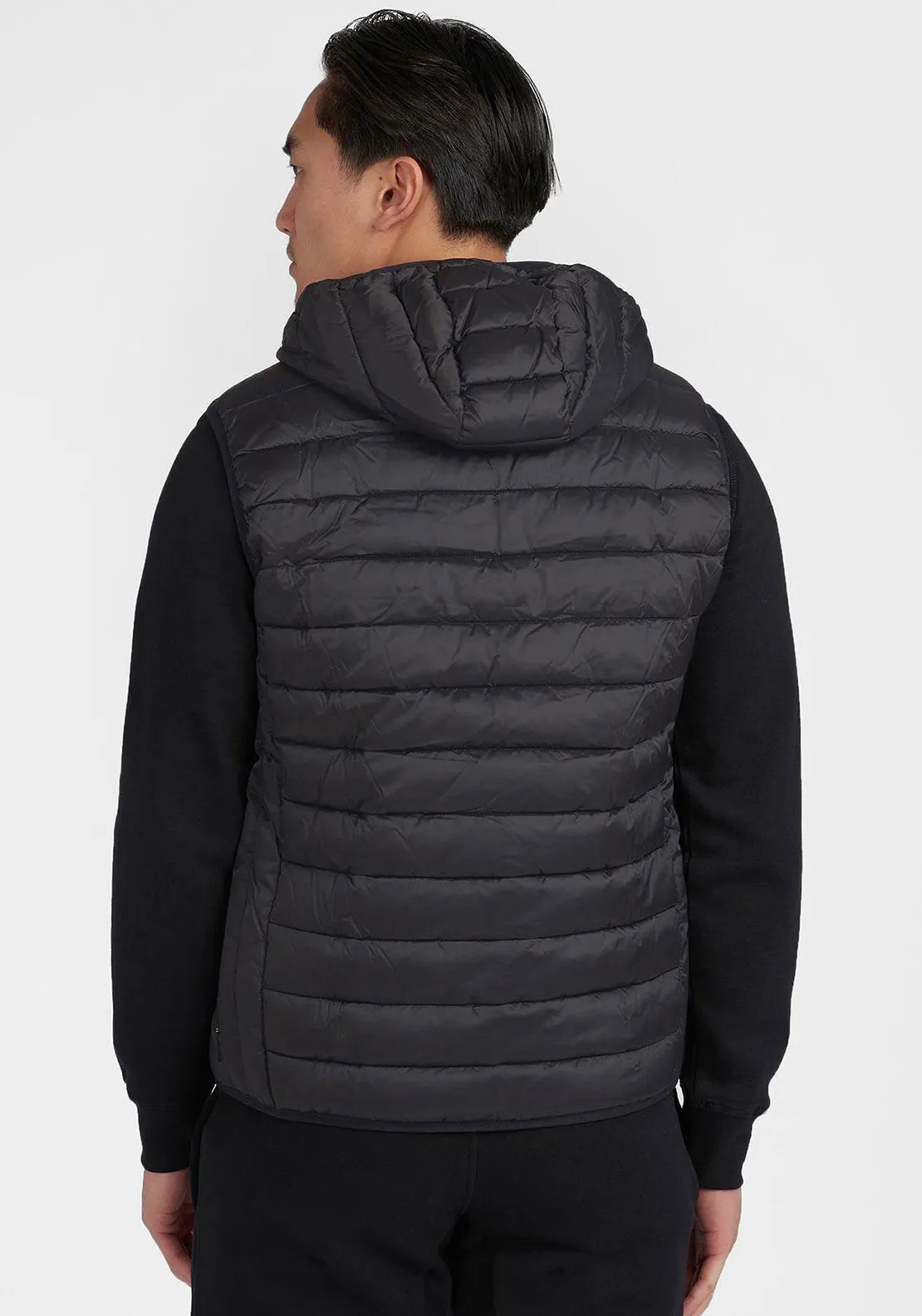 Barbour International Ousten Hooded Gilet, Black