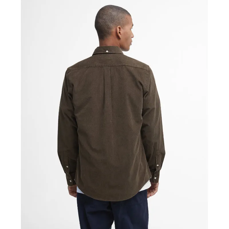 Barbour Ramsey Corduroy Mens Tailored Shirt - Brown