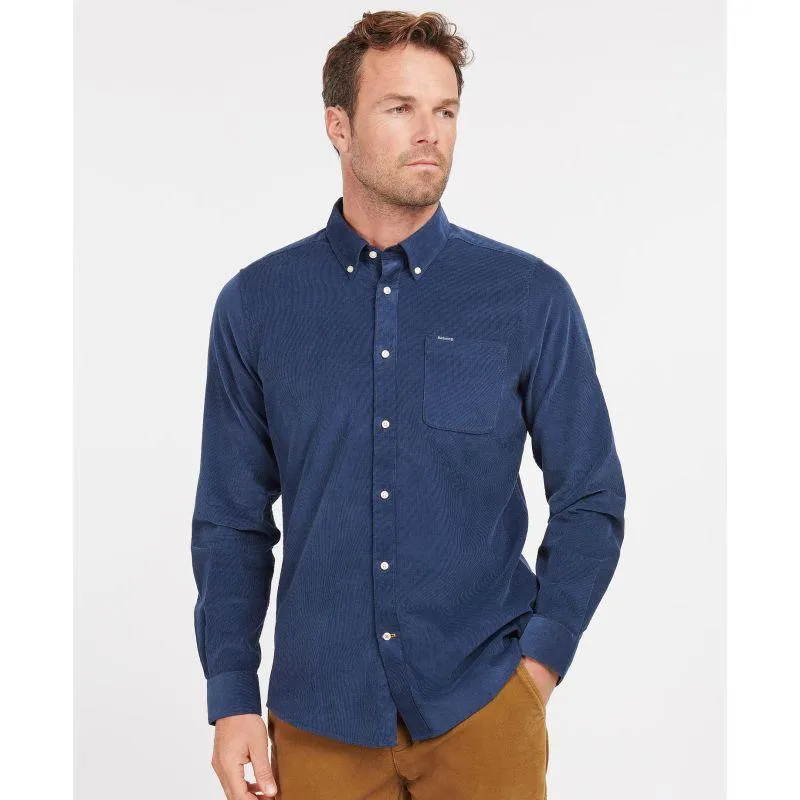 Barbour Ramsey Corduroy Mens Tailored Shirt - Dark Denim