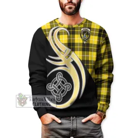 Barclay Dress Modern Tartan Sweatshirt with Family Crest and Celtic Symbol Style