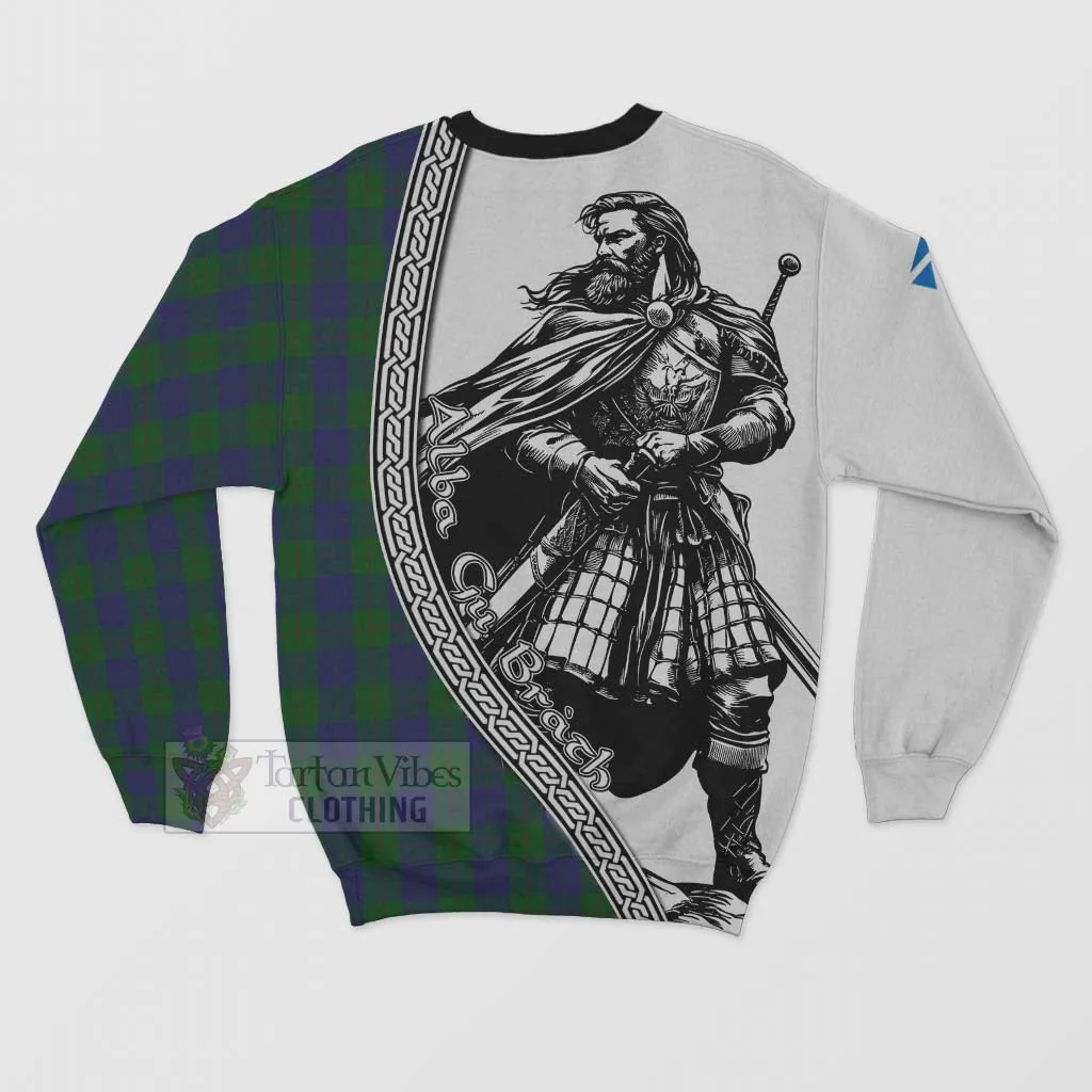 Barclay Tartan Clan Crest Sweatshirt with Highlander Warrior Celtic Style