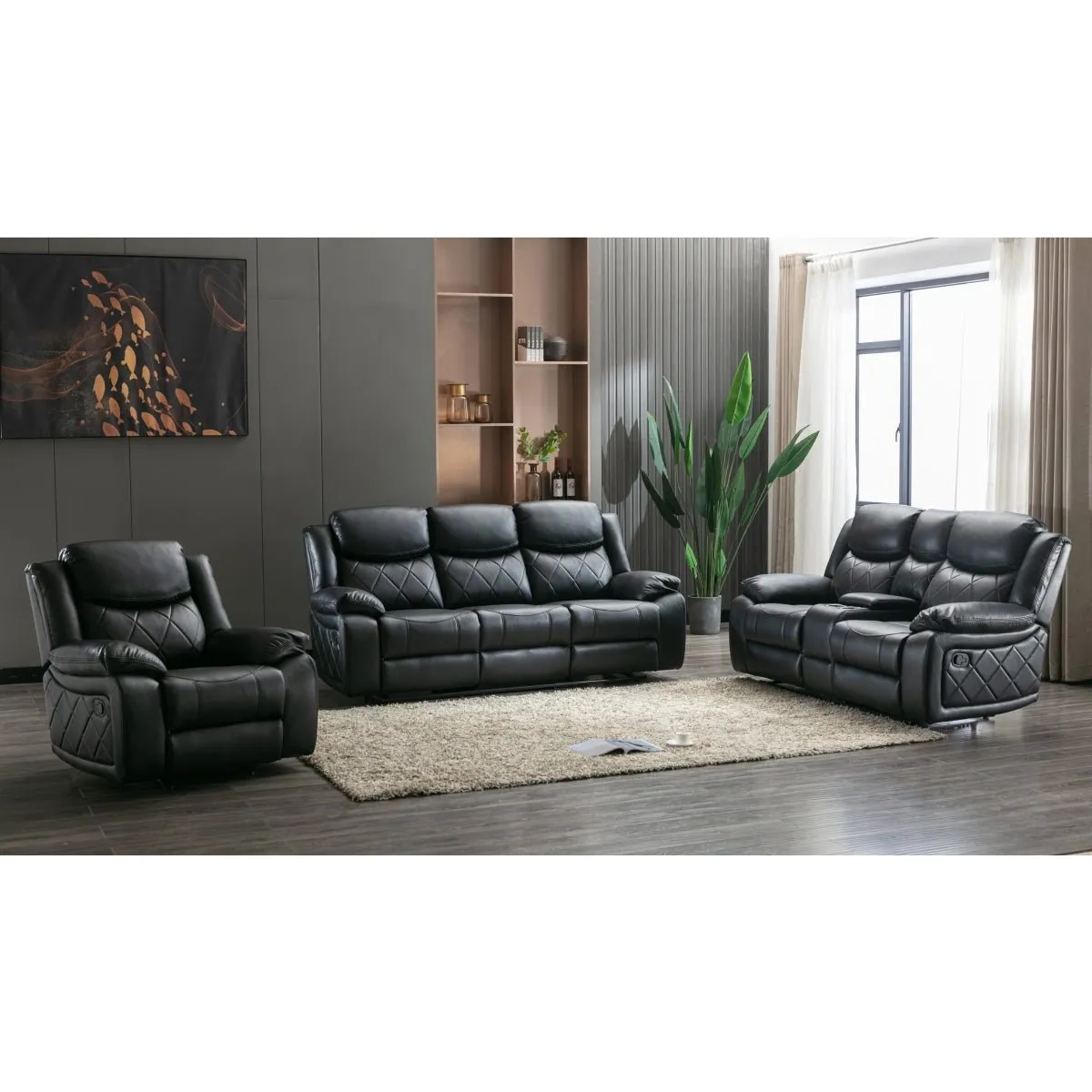 Bartholomew Black Rocker Recliner