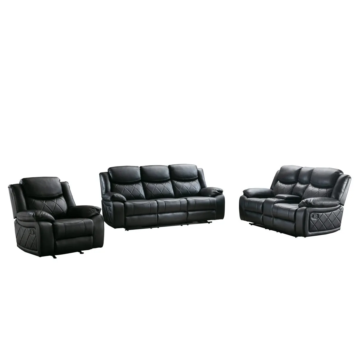 Bartholomew Black Rocker Recliner