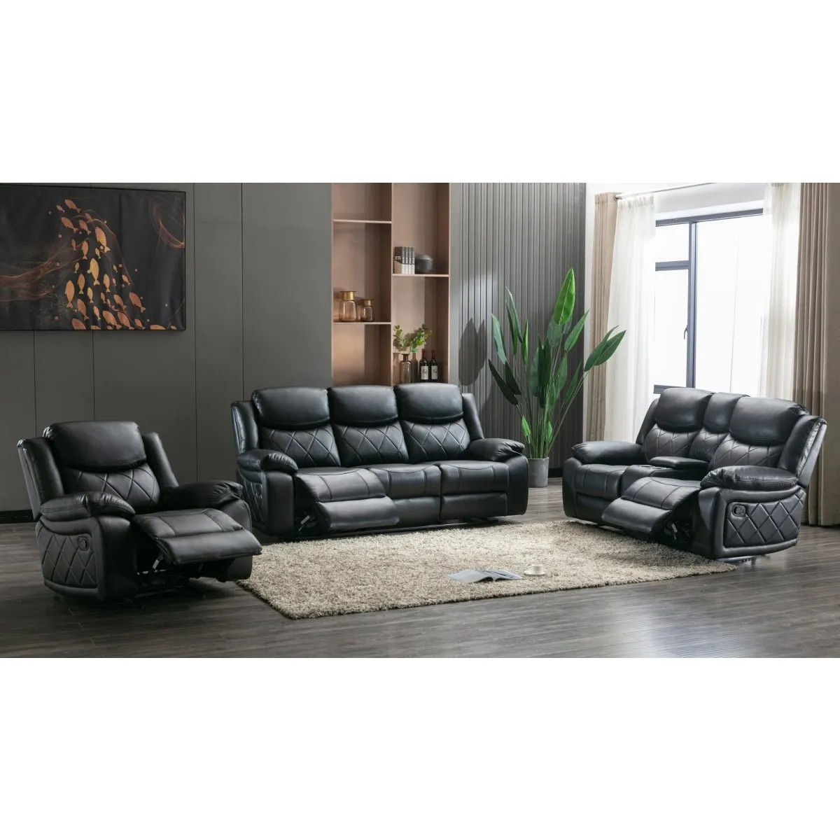 Bartholomew Black Rocker Recliner