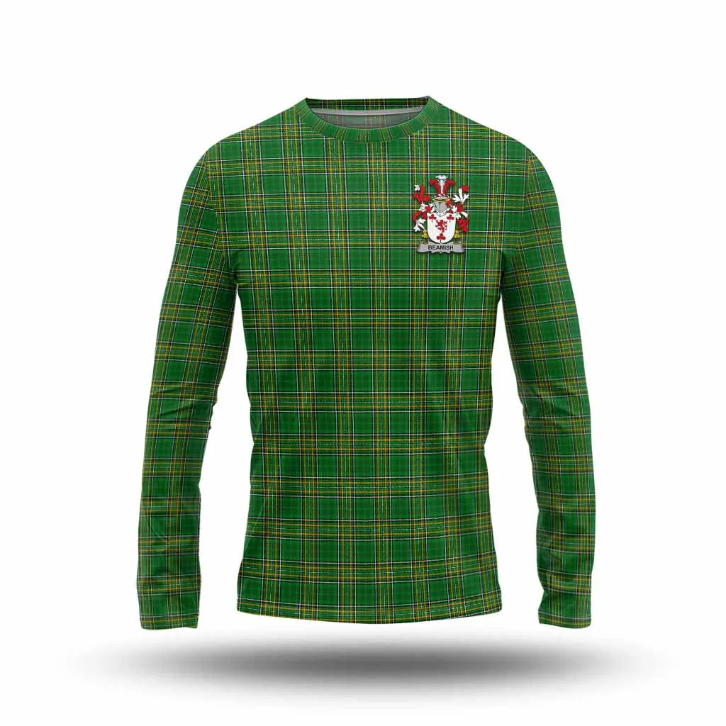 Beamish Irish Clan Tartan Long Sleeve T-Shirt with Coat of Arms