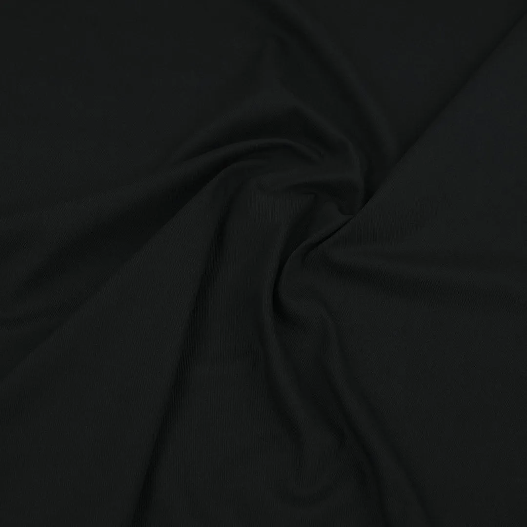 Black Heavy Stretch Twill Fabric 98333