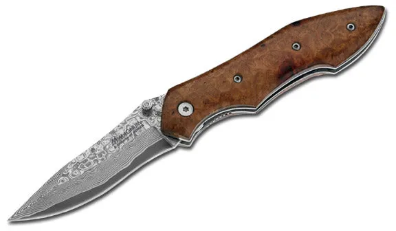 Boker Magnum Earl Damascus 01RY1493DAM Folding Knife