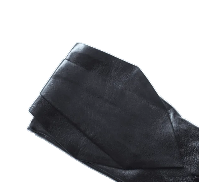 Bonnie 3 - Women's Silk Lined Leather Gloves with Origami Cuff