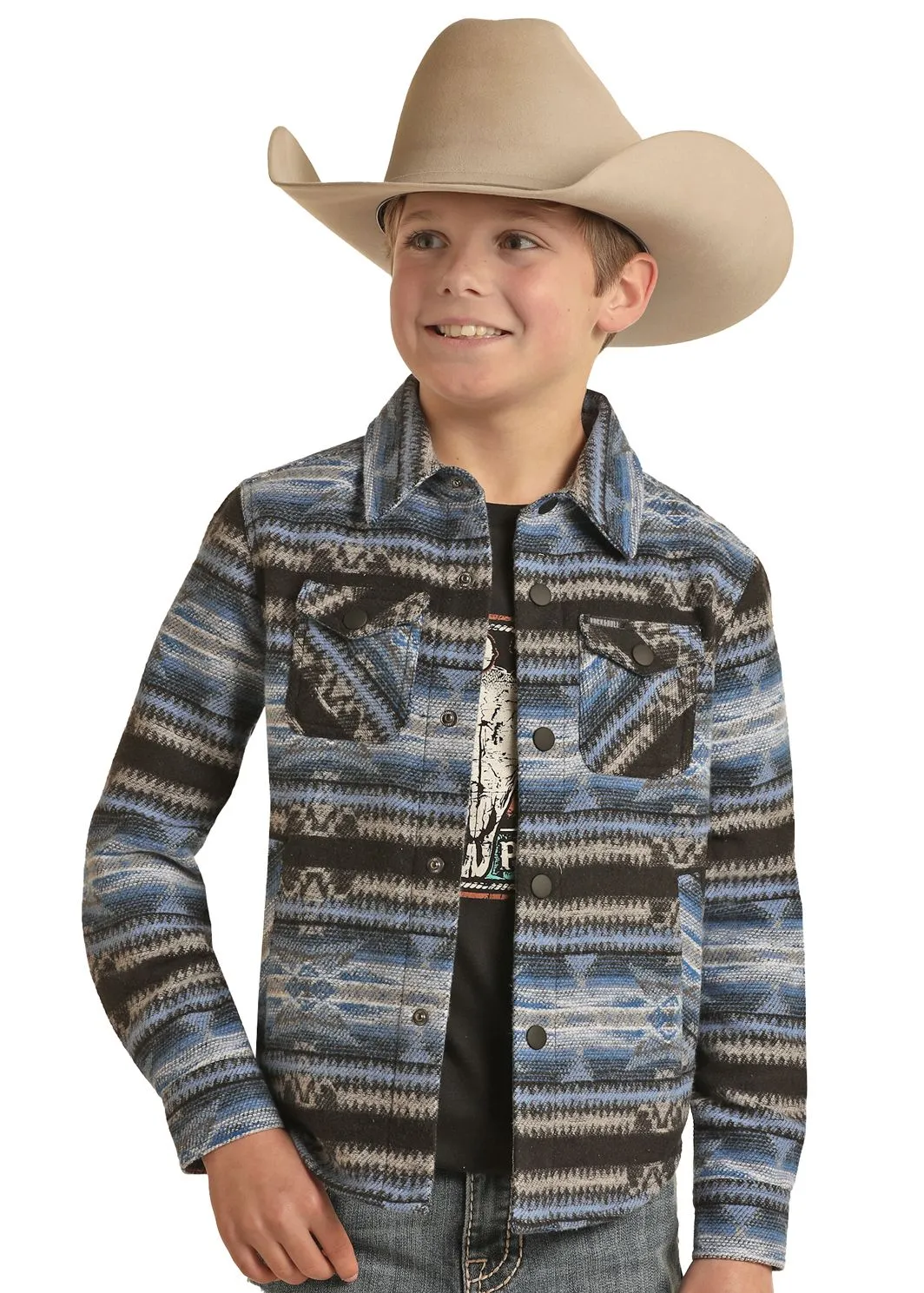 Boy's Rock & Roll Aztec Jacquard Jacket