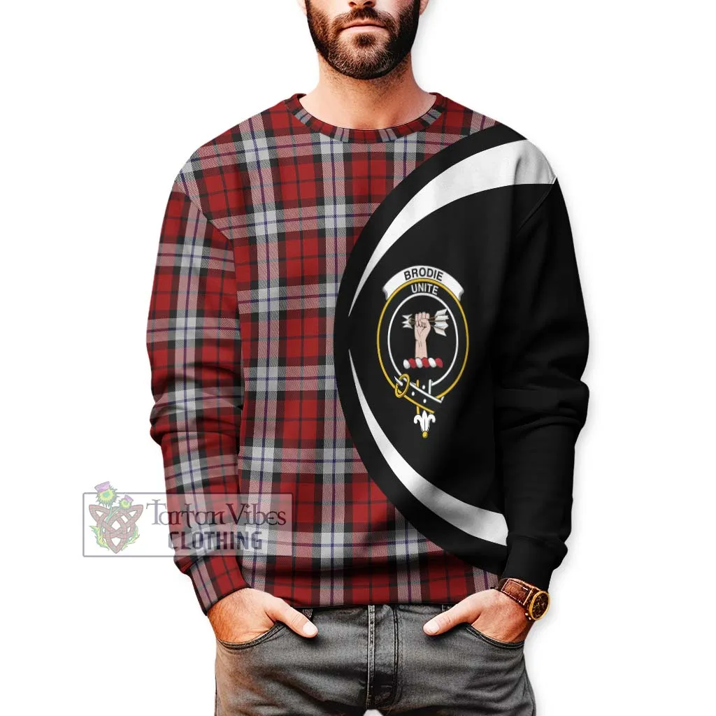 Brodie Dress Tartan Sweatshirt with Family Crest Circle Style