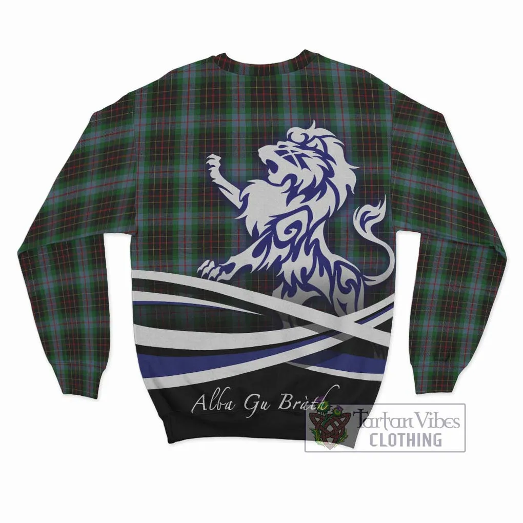 Brodie Hunting Tartan Sweatshirt with Alba Gu Brath Regal Lion Emblem