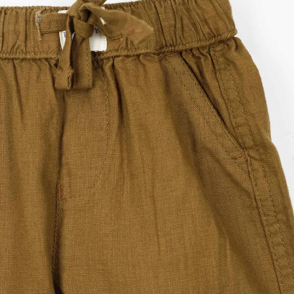 Brown Elasticated Waist Pants