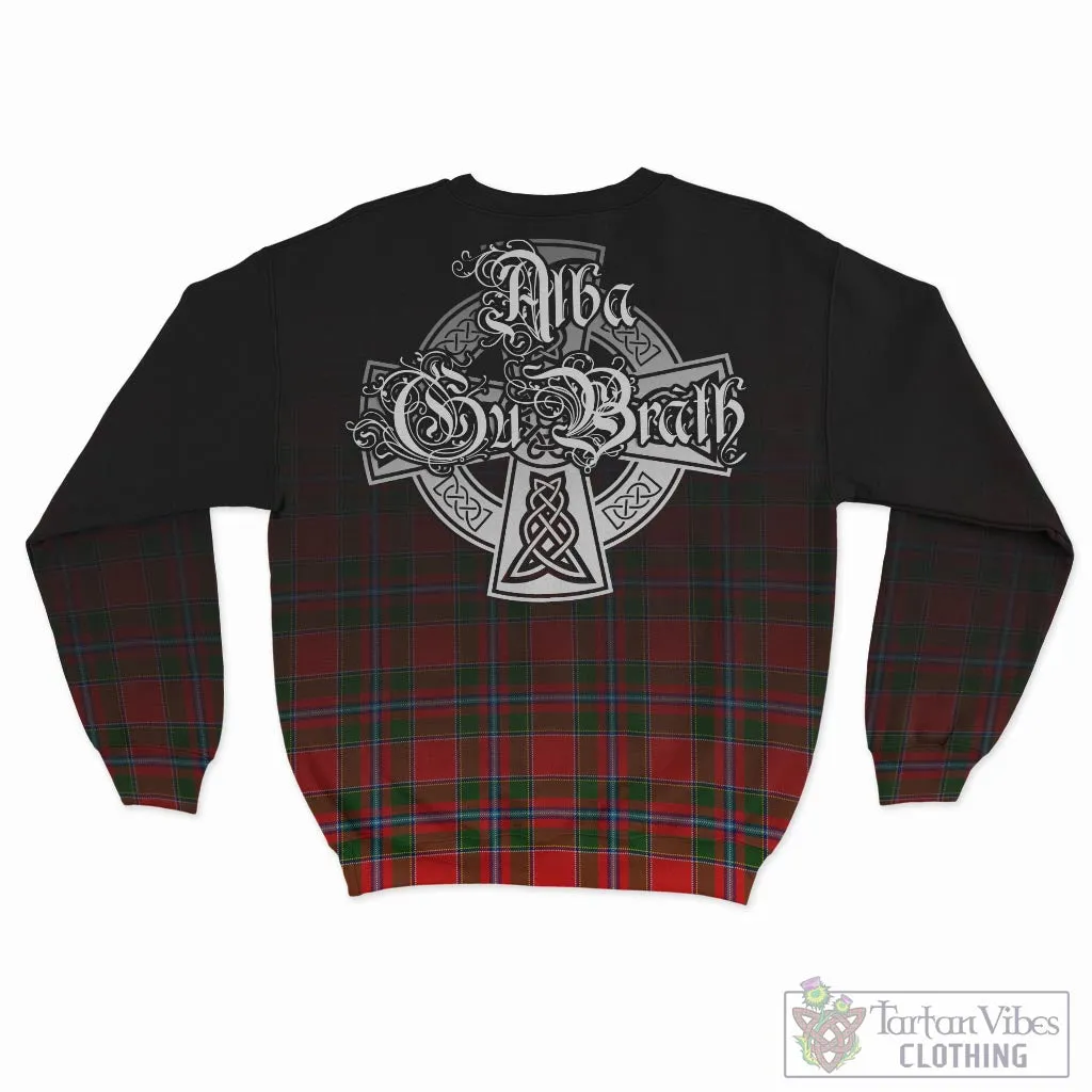 Butter Tartan Sweatshirt Featuring Alba Gu Brath Family Crest Celtic Inspired