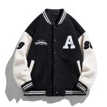 Casual Cashmere Baseball Jacket