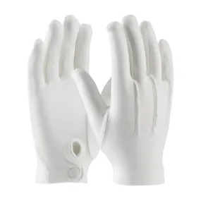 Century Glove 130-150WM/L 100% Cotton Dress Glove with Raised Stitching on Back - Snap Closure