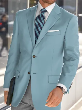 Classic Fit Wool Travel Blazer - Sky Blue