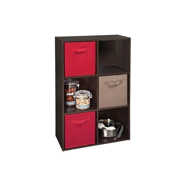 ClosetMaid Cubeicals 78815 Closet Organizer, 6-Cube, 24-1/8 in OAW, 35-7/8 in OAH, Espresso