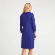 Cobalt Bardot Neck Textured Dress