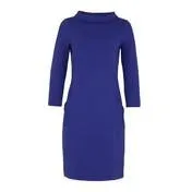 Cobalt Bardot Neck Textured Dress