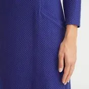 Cobalt Bardot Neck Textured Dress